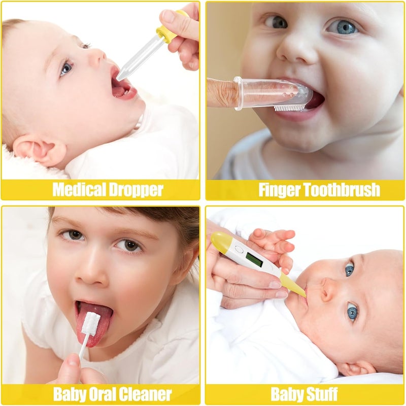POPYJAN Baby Healthcare and Grooming Kit for Newborn Kids, 24PCS Upgraded Safety Baby Care Kit, Newborn Nursery Health Care Set, Baby Care Products (Yellow) - Image 4